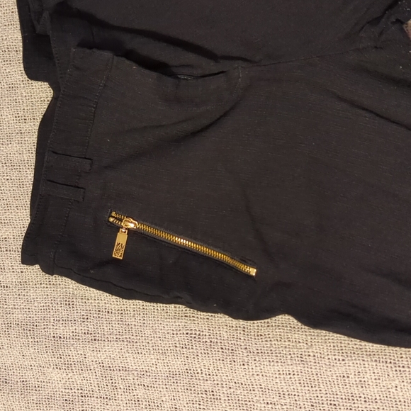 Anne Klein Black Pants with Gold zippers - Picture 2 of 9